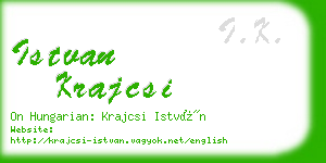 istvan krajcsi business card